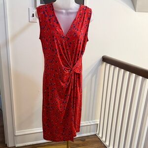 Banana Republic Faux Wrap Red Dress -Small petite